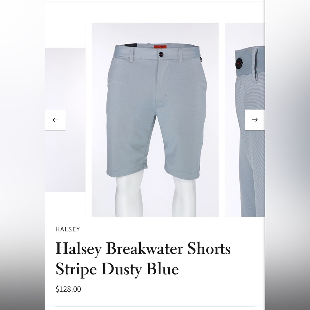 Halsey Blue stripe Golf Shorts. Size 32